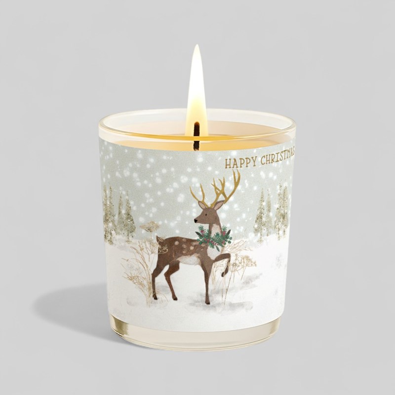 An image of Vanilla Scented Christmas Candle - Reindeer