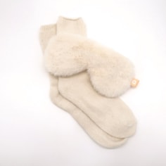 Faux Fur Sock and Eye Mask Set Faux Fur Sock and Eye Mask Set
