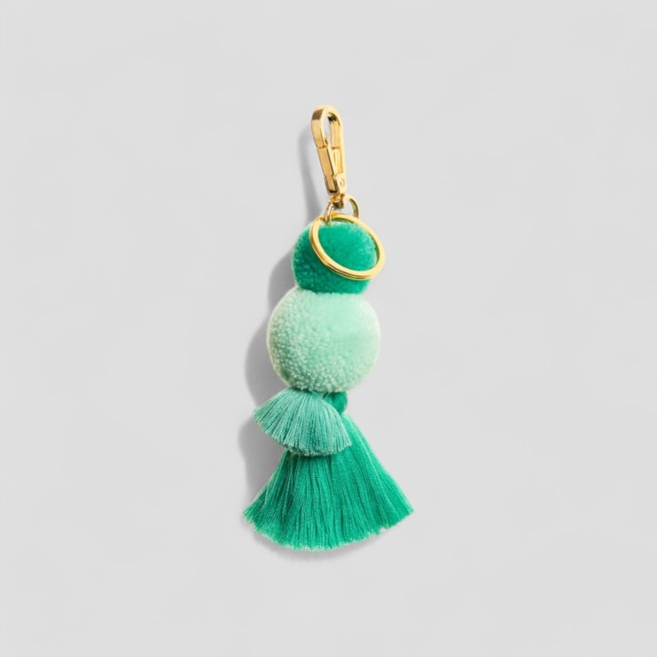 Pom Pom and Tassel Keyrings | Available In Two Colours