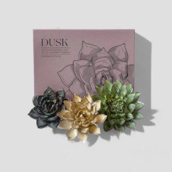 Ceramic Wall Art Flowers Set Of 3