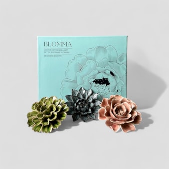 Ceramic Wall Art Flowers Set Of 3 Ceramic Wall Art Flowers Set Of 3