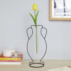 Silhouette Black Metal Vase Silhouette Black Metal Vase