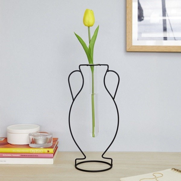 Silhouette Black Metal Vase
