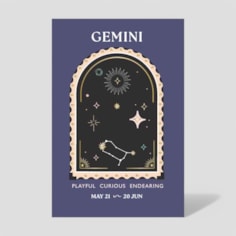 Horoscope Necklace Card