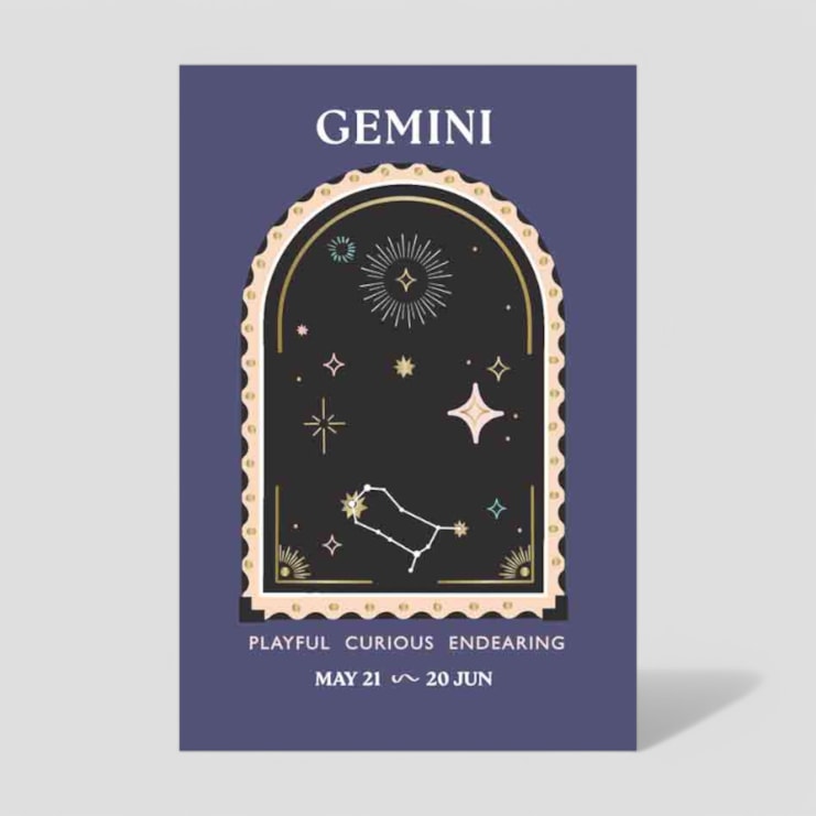 Horoscope Necklace Card