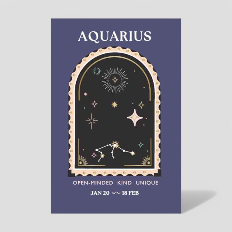 Horoscope Necklace Card